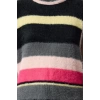 Women Fashion Stylish Crew Neck Regular Sleeve Color Block Knit Sweater