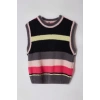 Women Fashion Stylish Crew Neck Regular Sleeve Color Block Knit Sweater