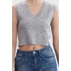 Womens Fashion Stylish V Neck Regular Sleeve Soft Texture Pearl Detailed Knitted Sweater