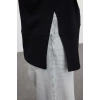Kadın Moda Şık Bol Bisiklet Yaka Düşük Kol Uzun Geniş Kesim Yırtmaçlı Yumuşak Tuşeli Örme Sweatshirt