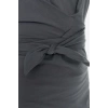 Womens Midi Length Slim 100% Cotton Waist-Sit Knitted Pencil Dress with Slit and Tie Detail