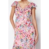 Women Fashion Stylish Maxi Length V Neck Regular Floral A-line Woven Dress