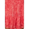 Women Fashion Stylish Mini Length Stand Collar Regular Special Textured Skirt Ruffle Short Sleeve Flexible Knitted Dress