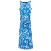 Womens Maxi Slim Floral Shiny Surface Boat Rock Body-fitting Flexible Knitted Pencil Dress
