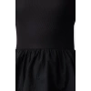 Kadın Moda Şık Mini Boy Kayık Yaka Slim Balon Etekli Paraşüt Kumaş Dokuma Elbise