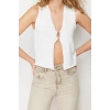 Womens Fashion Stylish V Neck Standard Sleeve Regular Hook Detail Knitted Sweater