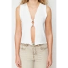 Womens Fashion Stylish V Neck Standard Sleeve Regular Hook Detail Knitted Sweater