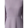 Women Fashion Stylish Midi Length Stand Collar Regular Pink 001 Plain Woven Winter Dress