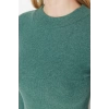 Kadın Moda Şık Mini Boy Dik Yaka Slim Vücuda Oturan Yarım Balıkçı Yaka Fitilli Esnek Örme Elbise