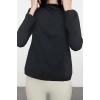Stil Kadın Micro Reflektör Baskı Detaylı Spor Üst Bluz Regular Örme Slim Fit Kalıp Reglan Kol