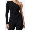 Stil Kadın Cut-Out Pencere Detaylı Bluz Regular Örme Fitted Kalıp Tek Kol