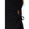 Stil Kadın Cut-Out Pencere Detaylı Bluz Regular Örme Fitted Kalıp Tek Kol