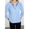 Style Womens Collar Embroidered Detailed Blouse Regular Woven Regular Pattern
