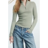 Style Womens Fitted Body-Sit Flexible Blouse Regular Knitted Slim Pattern