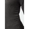 Stil Kadın Büzgü Drape Detaylı Normal Kalıp Bluz Regular Örme Slim Kalıp