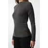 Stil Kadın Büzgü Drape Detaylı Normal Kalıp Bluz Regular Örme Slim Kalıp