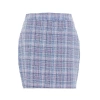 Fashion Plus Size Regular Plaid Pattern Casual Mini Length Plaid Chenille Woven Skirt