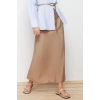 Fashion Hijab A-line Plain Pattern Daily Maxi Length Normal Waist Woven Linen Look Skirt