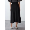Fashion Regular Plain Pattern Casual Midi Length Woven Skirt