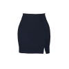 Fashion Bodycon Plain Pattern Chic Night Mini Length Slit Detailed Woven Skirt