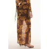 Fashion Fitted Floral Pattern Chic Night Maxi Length Lined Knitted Tulle Skirt
