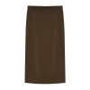 Fashion Slim Plain Pattern Casual Midi Length Pencil Knitwear Skirt