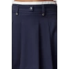 Fashion Regular Plain Pattern Daily Mini Length Double Belt Detail Pleated Mini Woven Skirt