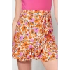 Fashion Regular Animal Pattern Casual Mini Length Printed Flounce High Waist Mini Flexible Knitted Skirt