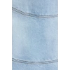 Fashion Denim Plain Pattern Casual Mini Length Flounce High Waist Mini Denim Skirt