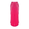 Fashion Regular Plain Pattern Chic Night Midi Length Pleated Satin Fabric Maxi Length Woven Skirt
