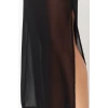 Fashion Regular Plain Pattern Daily Mini Length Chiffon Fabric Side Slit Detail Midi Length Woven Skirt