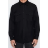Fashion Mens Shirt Collar Plain Pattern Casual Regular Fit Parachute Pocket Detail Cashmere Winter Shirt