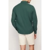 Fashion Mens Stand Collar Plain Pattern Casual Half Placket Buttoned Stand Collar New Shirt