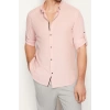 Fashion Mens Button-down Collar Plain Pattern Casual Epaulette Long Sleeve 100% Cotton Shirt