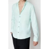 Fashion Mens Button-down Collar Plain Pattern Casual Epaulette Long Sleeve 100% Cotton Shirt