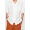 Fashion Mens Plain Pattern Casual Oversize Fit Summer Shirt