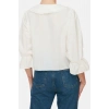 Fashion Womens Baby Collar Plain Pattern Casual Baby Collar Woven Shirt