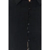Fashion Women Shirt Collar Plain Pattern Casual Textured Fitted Waist Woven Shirt