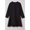 Moda Stil Fitted Bisiklet Yaka Mini Boy Büyük Beden Basic Gizli Fermuarlı Dokuma Büyük Beden Elbise