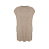 Style Modern Women Midi Low Sleeve Crew Neck Hijab Tied Waist Knitted Sweater