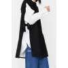 Style Modern Women Midi Low Sleeve Crew Neck Hijab Tied Waist Knitted Sweater