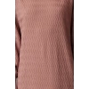 Moda Stil Relaxed Bisiklet Yaka Maxi Boy Tesettür Kendinden Desenli Triko Elbise