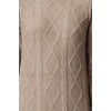 Moda Stil Regular Bisiklet Yaka Maxi Boy Tesettür Saç Örgü Desenli Yumuşak Dokulu Triko Elbise