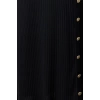 Moda Stil Fitted Bisiklet Yaka Maxi Boy Tesettür Düğme Detaylı Fitilli Örme Elbise