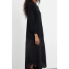 Fashion Style Regular Crew Neck Maxi Length Hijab Woven Shirt Detailed Knitted Dress