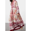 Fashion Style Relaxed Judge Collar Maxi Length Hijab Floral Viscose Woven Dress