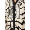 Fashion Style Relaxed Judge Collar Maxi Length Hijab Floral Viscose Woven Dress