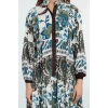 Fashion Style Relaxed Judge Collar Maxi Length Hijab Floral Viscose Woven Dress
