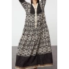 Fashion Style Relaxed Judge Collar Maxi Length Hijab Floral Viscose Woven Dress