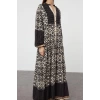 Fashion Style Relaxed Judge Collar Maxi Length Hijab Floral Viscose Woven Dress